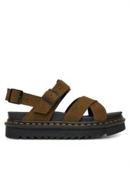 Dr. Martens Sandały DM41122300 Zielony. Zielone sandały Dr. Martens, bez wzorów, ze skóry, bez obcasa, na płaskiej podeszwie, bez zapięcia. Za 589.99 zł.