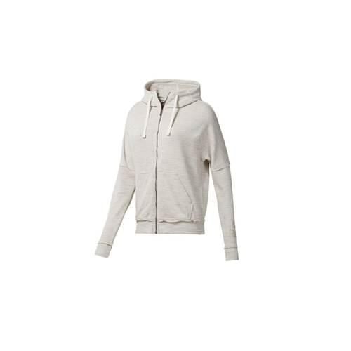 Bluza sportowa damska Reebok Training Essentials Marble Logo Full Zip. Brązowe bluzy Reebok, bez wzorów, z kapturem. Za 322.00 zł.