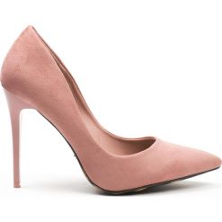 Szpilki damskie (38). Czerwone szpilki Ideal, bez wzorów, z zamszu, eleganckie, bez obcasa, na szpilce, bez zapięcia. Za 69.00 zł.
