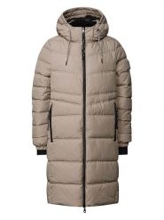 Cecil Płaszcz zimowy w kolorze szarobrązowym rozmiar: 36. Brązowe płaszcze Cecil, na zimę, bez wzorów, z puchu, bez kaptura. Za 400.65 zł.