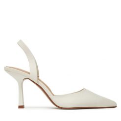 Sandały Aldo. Białe sandały Aldo, bez wzorów, bez obcasa, na szpilce, bez zapięcia. Za 449.99 zł.