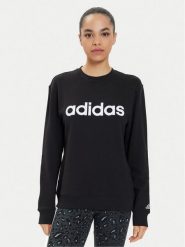 Adidas Bluza Essentials Linear IC6878 Czarny Regular Fit. Czarne bluzy Adidas, s, bez wzorów, z bawełny, bez kaptura. Za 129.99 zł.