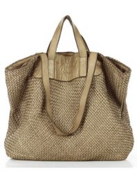 Pleciona shopperka MARCO MAZZINI beż taupe v186b. Brązowe shopper bez wzorów, ze skóry, biznesowe, na ramię, duże, bez dodatków. Za 616.55 zł.