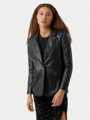 Vero Moda Marynarka Olympia 10274448 Czarny Loose Fit. Czarne marynarki i żakiety Vero Moda, m, bez wzorów, ze skóry. Za 119.99 zł.