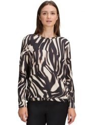 BETTY & CO Bluza w kolorze beżowo-czarnym rozmiar: 38. Brązowe bluzy Betty & Co, bez wzorów, bez kaptura. Za 129.95 zł.