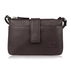 Torebka damska skórzana na ramię mała miejska ciemnobrązowa Paolo Peruzzi SI-39-BR. Brązowe torby na ramię bez wzorów, z materiału, klasyczne, na ramię, małe, bez dodatków. Za 129.00 zł.