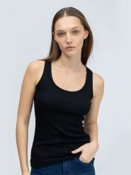 BIG STAR Top w kolorze czarnym rozmiar: L. Czarne topy Big Star, l, bez wzorów, bez kołnierzyka, bez ramiączek. Za 37.45 zł.