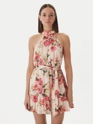 Guess Sukienka koktajlowa W6GKAE W2555 Beżowy Regular Fit. Brązowe sukienki Guess, s, z aplikacjami, z syntetyku, wizytowe, bez kołnierzyka, bez ramiączek. Za 589.99 zł.