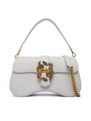 Just Cavalli Torebka 80RA4BA1 ZSA89 Szary. Szare torebki klasyczne Just Cavalli, bez wzorów, ze skóry, bez dodatków. Za 939.99 zł.