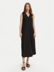 Weekend Max Mara Sukienka codzienna Egoista 2515221072 Czarny Regular Fit. Czarne sukienki Weekend Max Mara, na co dzień, bez wzorów, ze lnu, bez kołnierzyka, bez ramiączek, proste. Za 1,079.00 zł.