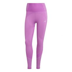 Legginsy Seamless Branded 7/8. Fioletowe legginsy Adidas, m, bez wzorów, z materiału. W wyprzedaży za 170.55 zł.