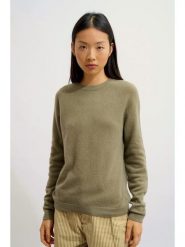 AUTHENTIC CASHMERE Kaszmirowy sweter "Ecrin" w kolorze khaki rozmiar: M. Brązowe swetry AUTHENTIC CASHMERE, m, bez wzorów, z kaszmiru, bez ramiączek. Za 347.99 zł.