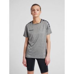 Hummel KOSZULKA DAMSKA T-shirt hmlAUTHENTIC POLY JERSEY WOMAN. Szare t-shirty Hummel, m, bez wzorów, z jersey, bez kołnierzyka, bez ramiączek. Za 85.00 zł.