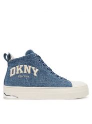 DKNY Trampki Yaser K3566923 Granatowy. Niebieskie trampki DKNY, bez wzorów, z materiału, bez zapięcia. Za 579.99 zł.
