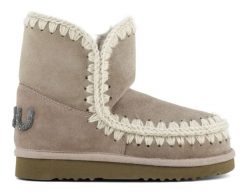 MOU ESKIMO 18 GLITTER LOGO Śniegowce damskie. Szare trapery i śniegowce Mou, z materiału. W wyprzedaży za 823.99 zł.