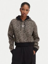 Reebok Bluza Helle RK25713CCW Brązowy Cropped Fit. Brązowe bluzy Reebok, s, bez wzorów, z bawełny, bez kaptura. Za 199.99 zł.