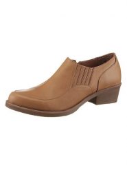 Heine Skórzane botki w kolorze jasnobrązowym rozmiar: 41. Brązowe botki Heine, bez wzorów, ze skóry, bez obcasa, bez zapięcia. Za 113.99 zł.