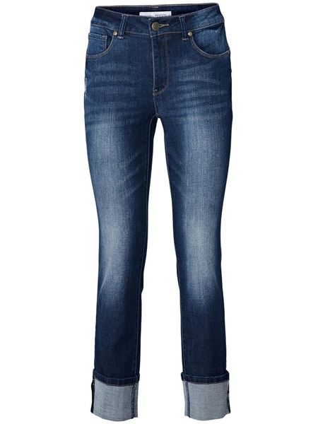 Heine Dżinsy - Slim fit - w kolorze granatowym rozmiar: 40. Niebieskie jeansy Heine, bez wzorów. Za 149.95 zł.