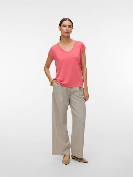 Vero Moda Koszulka w kolorze różowym rozmiar: M. Różowe bluzki Vero Moda, m, bez wzorów, bez kołnierzyka, bez ramiączek. Za 55.95 zł.