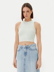 Guess Top V3GP19 K8RT2 Écru Slim Fit. Topy Guess, s, z aplikacjami, z wiskozy, bez kołnierzyka, bez ramiączek. Za 79.99 zł.