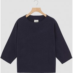 Sweter w kolorze granatowym. Niebieskie swetry Rodier, s, bez wzorów, z wełny, bez ramiączek. W wyprzedaży za 152.95 zł.