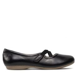 Baleriny Josef Seibel. Czarne baleriny Josef Seibel, bez wzorów, bez obcasa. Za 389.99 zł.