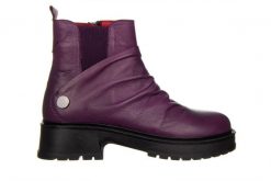 Botki Bayla-161 177 4008 Purple 161619, Fioletowy, Skóra naturalna - 41. Fioletowe botki Bayla, na zimę, bez wzorów, z gumy, z okrągłym noskiem, za kostkę, bez obcasa, bez zapięcia. W wyprzedaży za 242.10 zł.