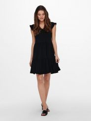 ONLY Sukienka "May" w kolorze czarnym rozmiar: XL. Czarne sukienki Only, xl, bez wzorów, z bawełny, bez kołnierzyka, bez ramiączek, mini. Za 83.95 zł.