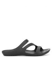 Crocs Klapki KADEE II SANDAL W 206756-001 Czarny. Czarne klapki Crocs, bez wzorów, z materiału, bez obcasa. Za 149.99 zł.