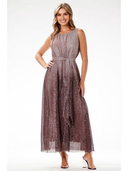Awama Sukienka w kolorze brązowym rozmiar: M. Brązowe sukienki Awama, m, bez wzorów, z tkaniny, bez kołnierzyka, bez ramiączek, maxi. Za 259.95 zł.