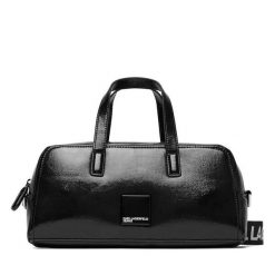 Torebka Karl Lagerfeld Jeans. Czarne torebki klasyczne Karl Lagerfeld Jeans, bez wzorów, z jeansu, bez dodatków. Za 639.99 zł.