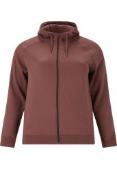 Damska bluza z kapturem zapinana na zamek Q Sportswear Lanso. Brązowe bluzy sportowe ENDURANCE Q, bez wzorów, z materiału, z kapturem. Za 229.50 zł.