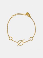 MOODE Bransoletka "Salome" z elementami ozdobnymi rozmiar: onesize. Żółte bransoletki MOODE, ze stali. Za 39.99 zł.