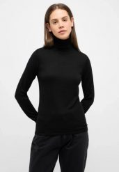 Damski Sweter Mustang Style Serena Jet Black 1015410 4188. Czarne swetry Mustang, l, bez wzorów, bez ramiączek. Za 149.99 zł.