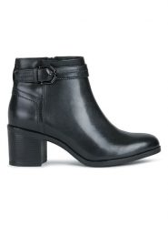 Geox Skórzane botki "Asheel" w kolorze czarnym na obcasie rozmiar: 39. Czarne botki Geox, bez wzorów, z gumy, bez obcasa, na obcasie, bez zapięcia. Za 213.18 zł.