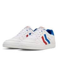 Hummel Sneakersy "Handball Perfekt" w kolorze biało-niebiesko-czerwonym rozmiar: 42. Białe trampki Hummel, bez wzorów, z materiału, bez zapięcia. Za 114.17 zł.