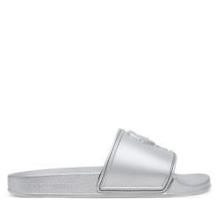 Klapki KARL LAGERFELD. Szare klapki KARL LAGERFELD, bez wzorów, bez obcasa. Za 299.99 zł.