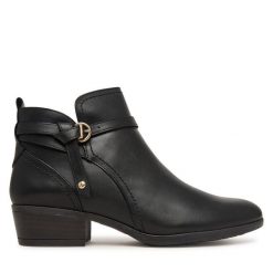 Botki Pikolinos. Czarne botki Pikolinos, bez wzorów, bez obcasa, na słupku, bez zapięcia. Za 759.99 zł.