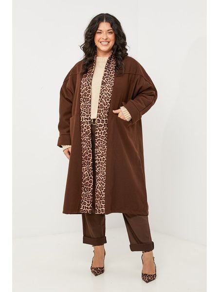 Curvy Lady Płaszcz przejściowy w kolorze brązowym rozmiar: 48/50. Brązowe płaszcze Curvy Lady, z aplikacjami, bez kaptura. Za 156.61 zł.