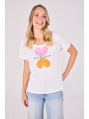 LIEBLINGSSTÜCK Koszulka "Cilia" w kolorze białym rozmiar: XL. Białe bluzki LIEBLINGSSTÜCK, xl, bez wzorów, bez kołnierzyka, bez ramiączek. Za 113.63 zł.