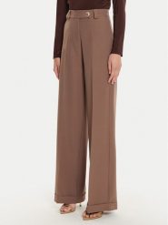 Maryley Spodnie materiałowe 24IB563/43WO Brązowy Relaxed Fit. Brązowe spodnie materiałowe Maryley, xs, bez wzorów, z materiału. Za 119.99 zł.