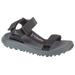 Sandały Columbia Konos Globetrot Sandal 2126911010 czarne. Czarne sandały bez wzorów, z gumy, bez obcasa, bez zapięcia. Za 331.70 zł.