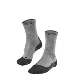 Skarpetki damskie Falke TK2 Wool Silk. Szare skarpety Falke, bez wzorów. Za 127.50 zł.