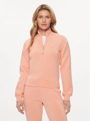 Guess Bluza Allie V2YQ17 K7UW2 Koralowy Regular Fit. Pomarańczowe bluzy Guess, xs, z aplikacjami, z wiskozy, bez kaptura. Za 339.99 zł.