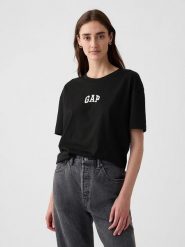 GAP Koszulka w kolorze czarnym rozmiar: XS. Czarne bluzki GAP, xs, bez wzorów, z bawełny, bez kołnierzyka, bez ramiączek. Za 57.20 zł.