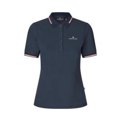 Damskie jeździeckie polo Kingsland Classic. Niebieskie koszulki polo KINGSLAND, xl, bez wzorów, z bawełny, bez kołnierzyka, bez ramiączek. Za 276.50 zł.