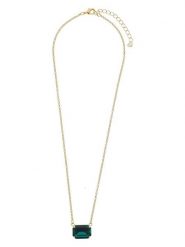 Otazu Pozłacany naszyjnik z kryształem Swarovski - dł. 46 cm rozmiar: onesize. Zielone naszyjniki Otazu, z kryształem, pozłacane. Za 153.71 zł.