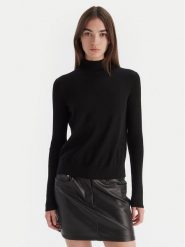 HUGO Sweter Sedenniak 50549771 Czarny Regular Fit. Czarne swetry Hugo, m, bez wzorów, z wełny, bez ramiączek. Za 669.99 zł.