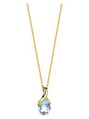 Diamant Exquis Złoty naszyjnik z zawieszką - dł. 45 cm rozmiar: onesize. Żółte naszyjniki Diamant Exquis, z topazem, złote. Za 1,171.45 zł.