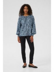 Kaffe Bluzka w kolorze czarno-błękitnym rozmiar: 42. Czarne bluzki Kaffe, bez wzorów, bez kołnierzyka, bez ramiączek. Za 104.99 zł.